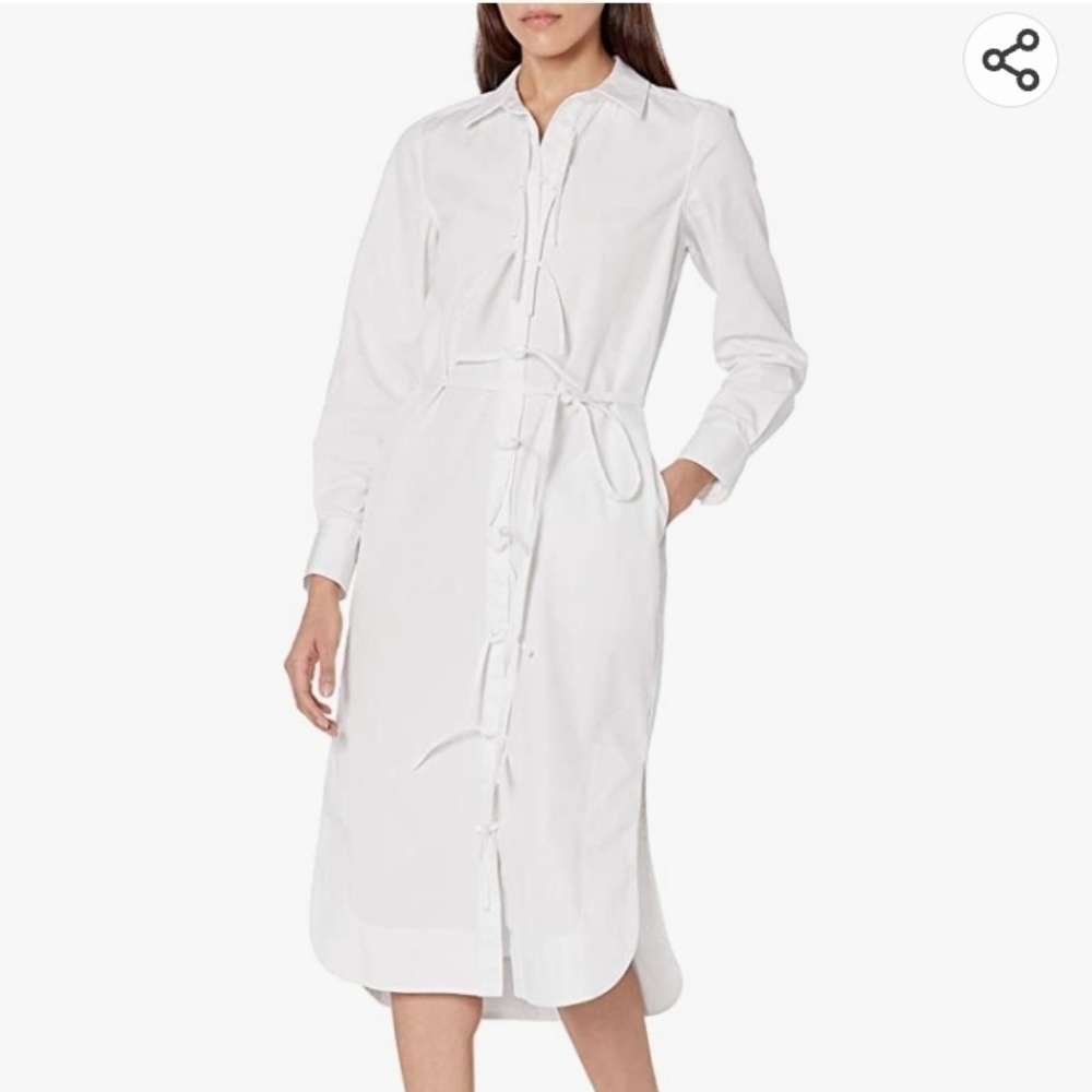 Rebecca Taylor Long Sleeve Compact Bow Twill Dress
